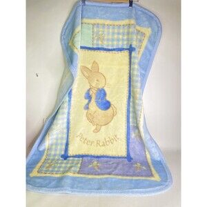 Crown Crafts Beatrix Potter Peter Rabbit Luxury Plush Fleece Baby Blanket